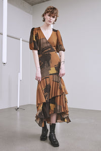 CMMEJSE-DRESS IN BROWN