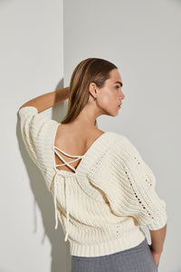 Cmevie - Knittet -pullover in wit, gebroken wit
