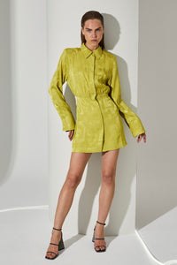 CMMARYLINA - DRESS WITH PATTERN IN GREEN
