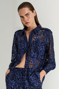 Cmalva - shirt in transparante kwaliteit in blauw