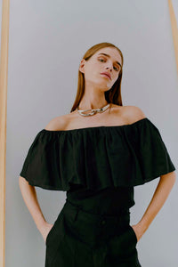 CMNATULI - OFF-SHOULDER BLOUSE IN BLACK