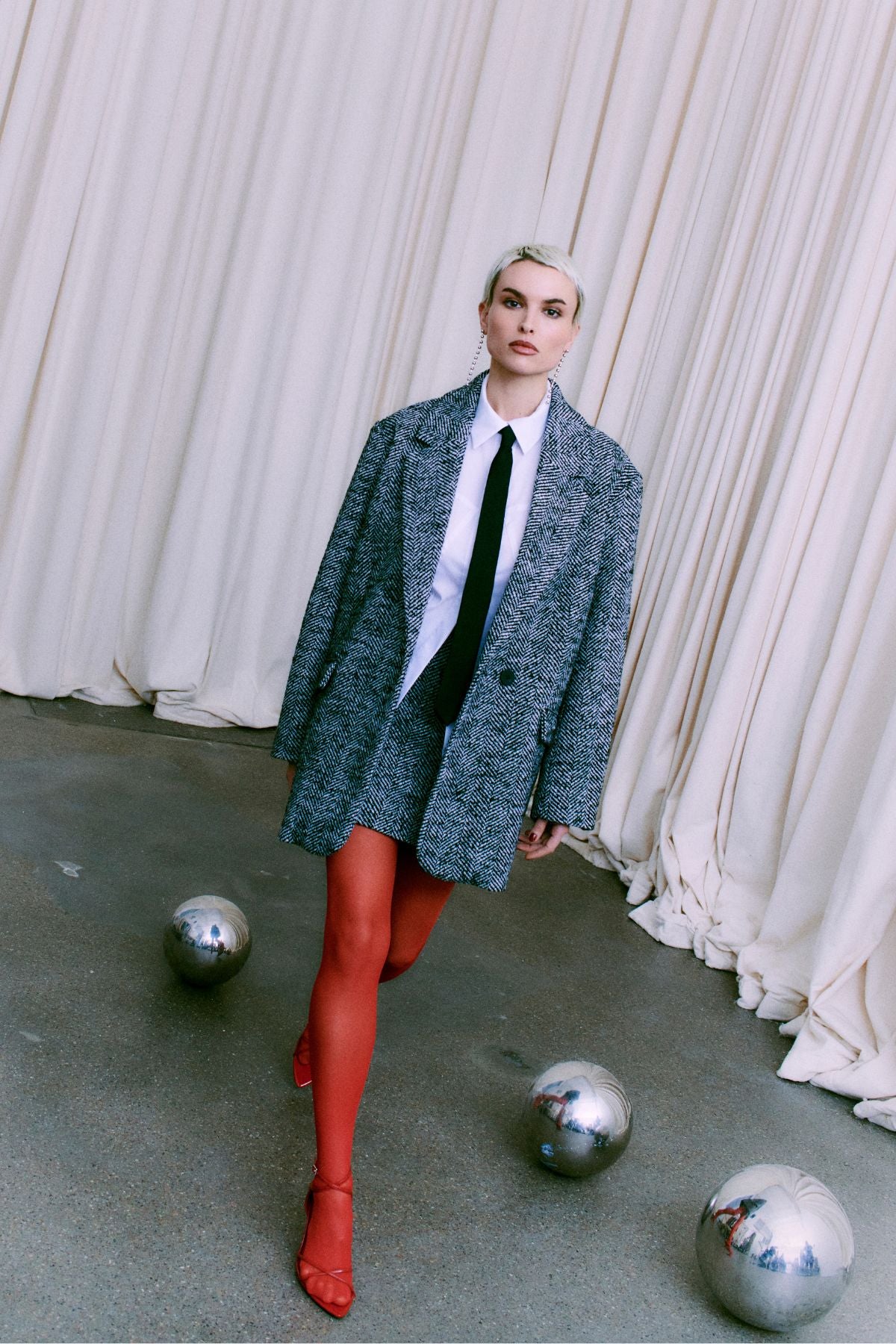 Cmjadalyn - Blazer in zwart en wit