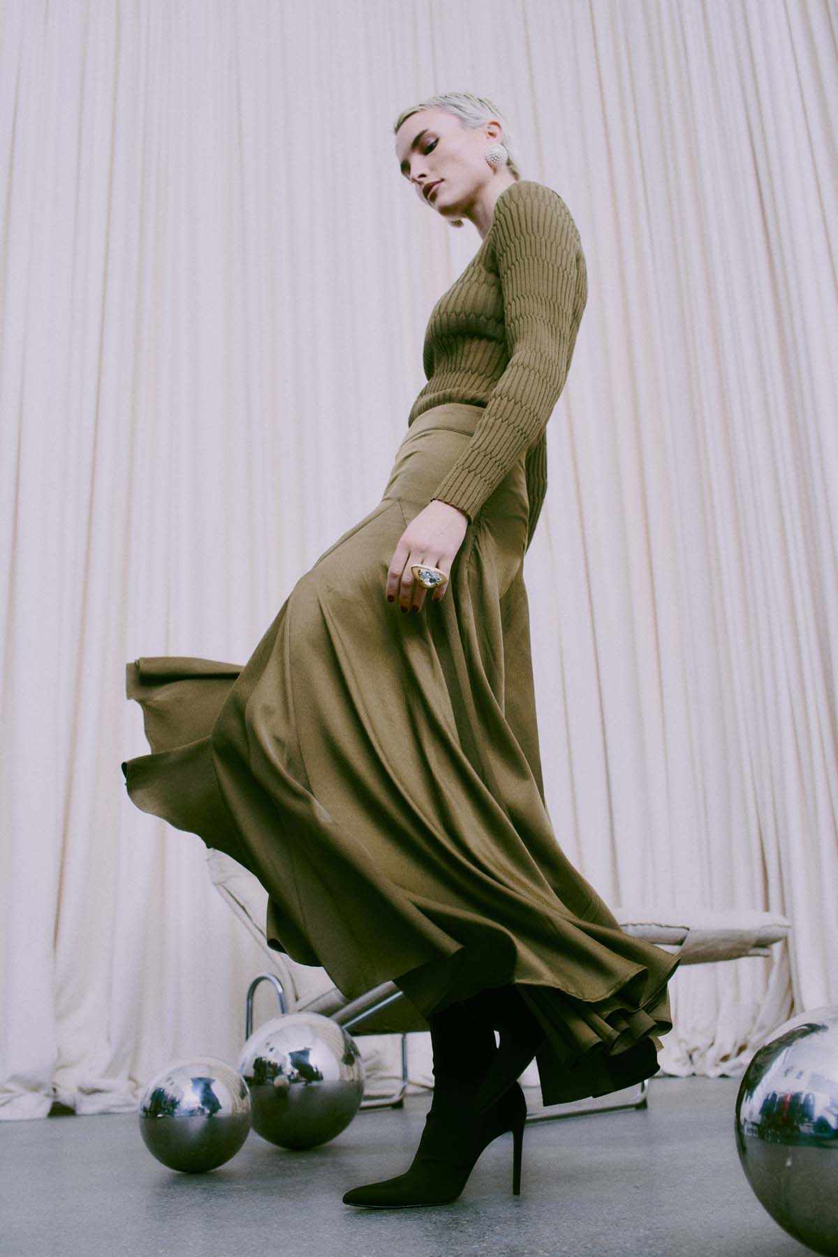 Cmnatacha - pullover in Khaki Green