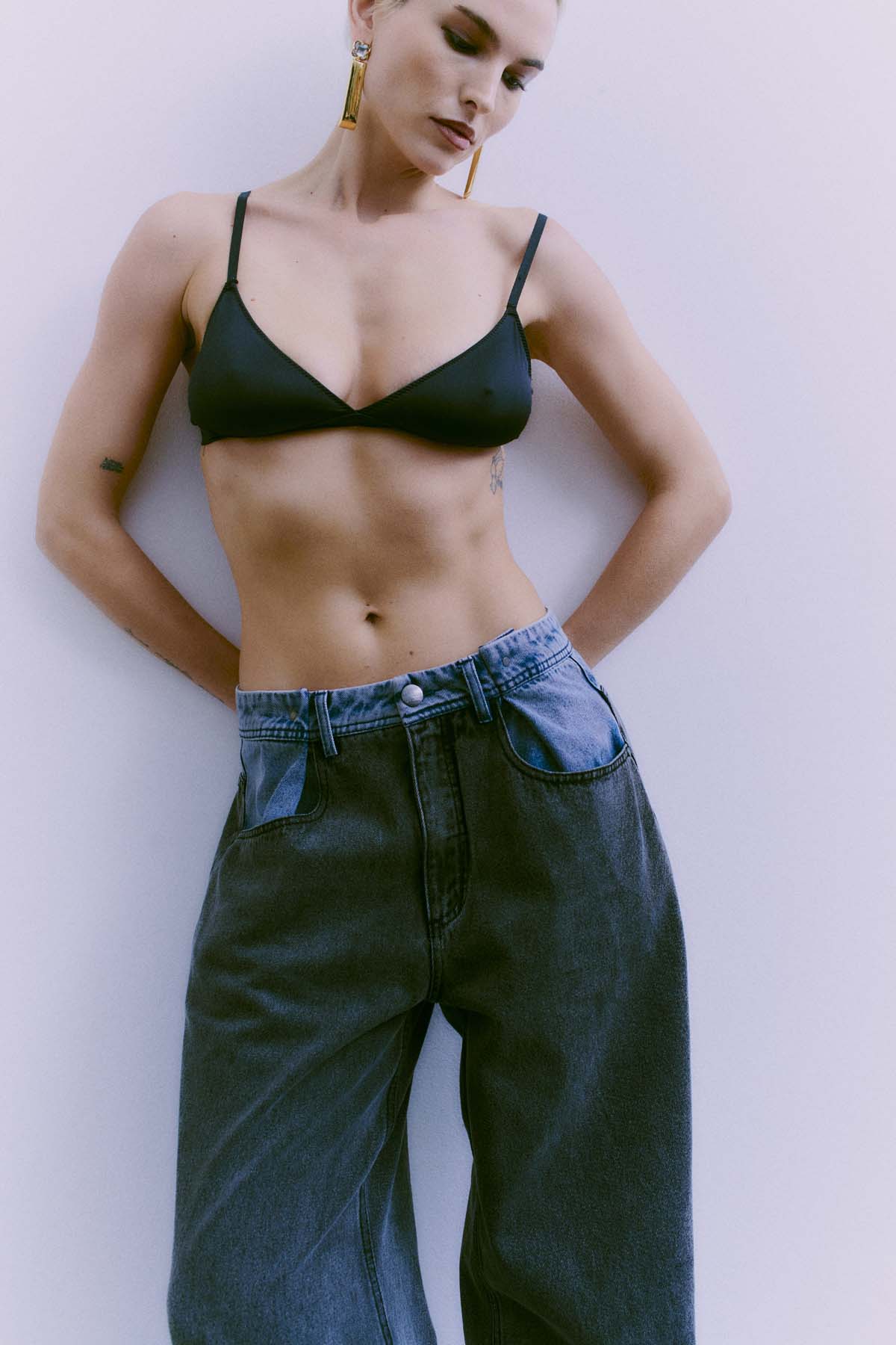Cmcharlee - denimjeans in zwart en blauw