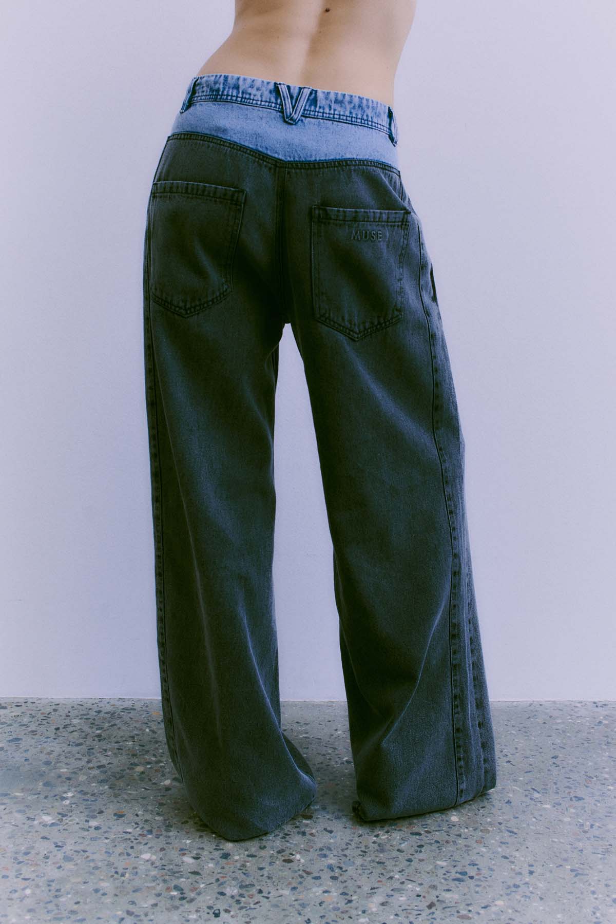 Cmcharlee - denimjeans in zwart en blauw