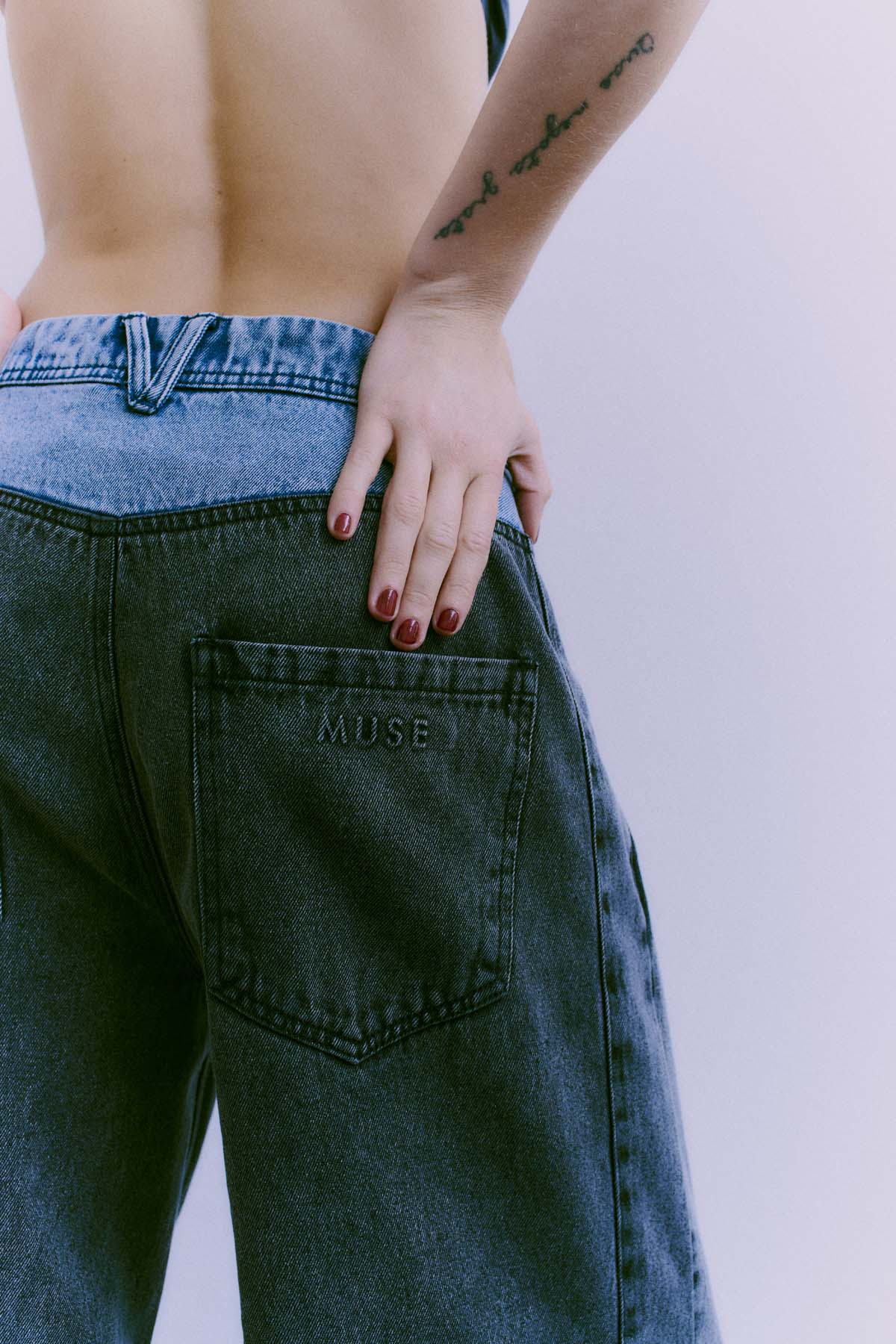 Cmcharlee - denimjeans in zwart en blauw