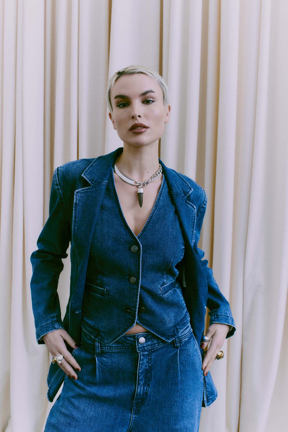 Cmjean - denimblazer in blauw