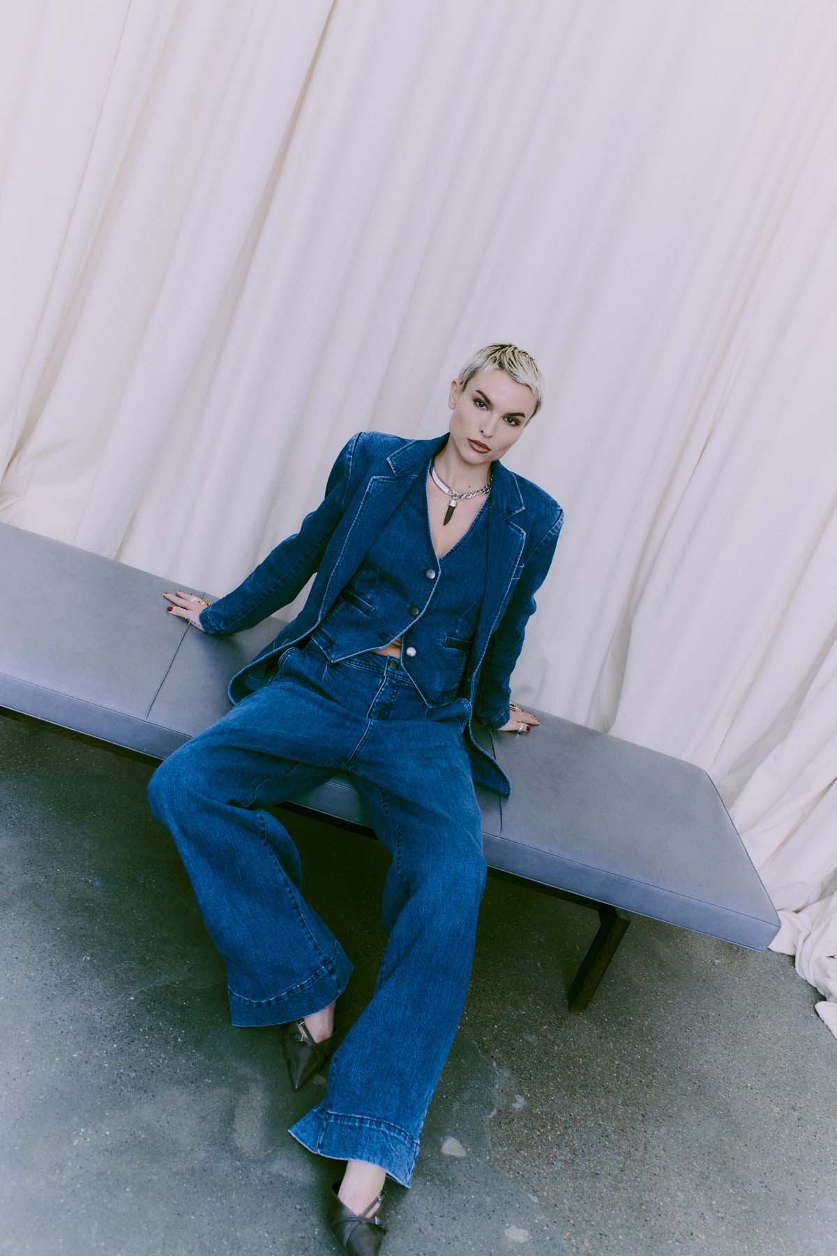 Cmjean - denimblazer in blauw