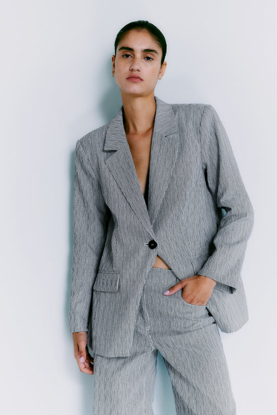 Cmemily - blazer in zwart en wit