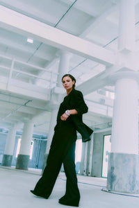 CMTAILOR - WIDE PANTS IN BLACK