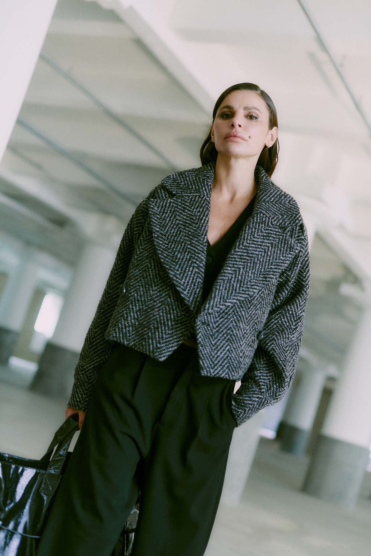 CMELIZZABETH - COAT IN BLACK
