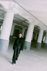 CMROYAL - LEATHER PANTS IN BLACK