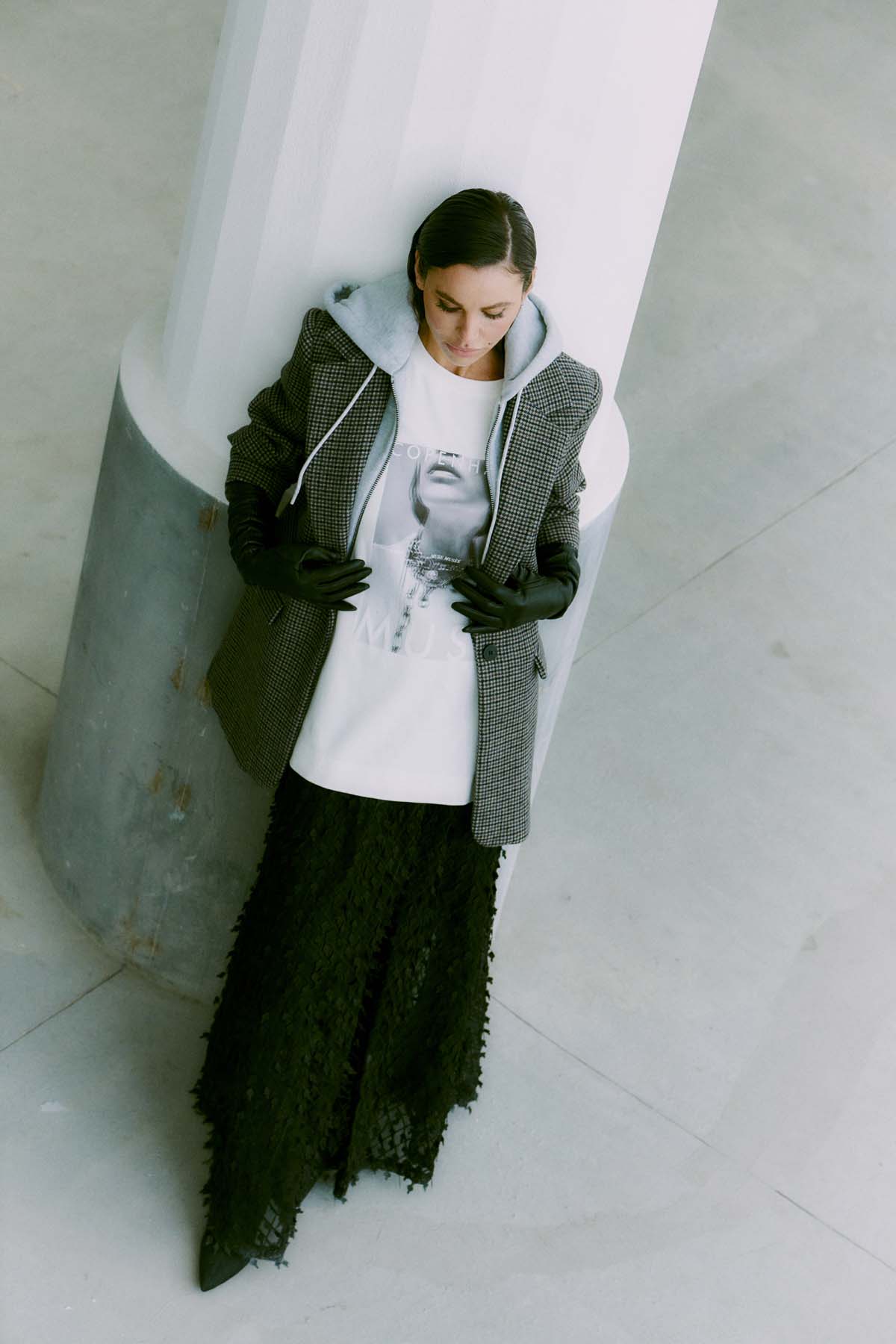 Cmwoo - hoodie - jas in zwart