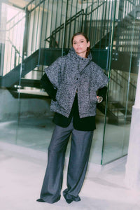 Cmnetwo - Oversize Waistcoat in zwart, gebroken wit