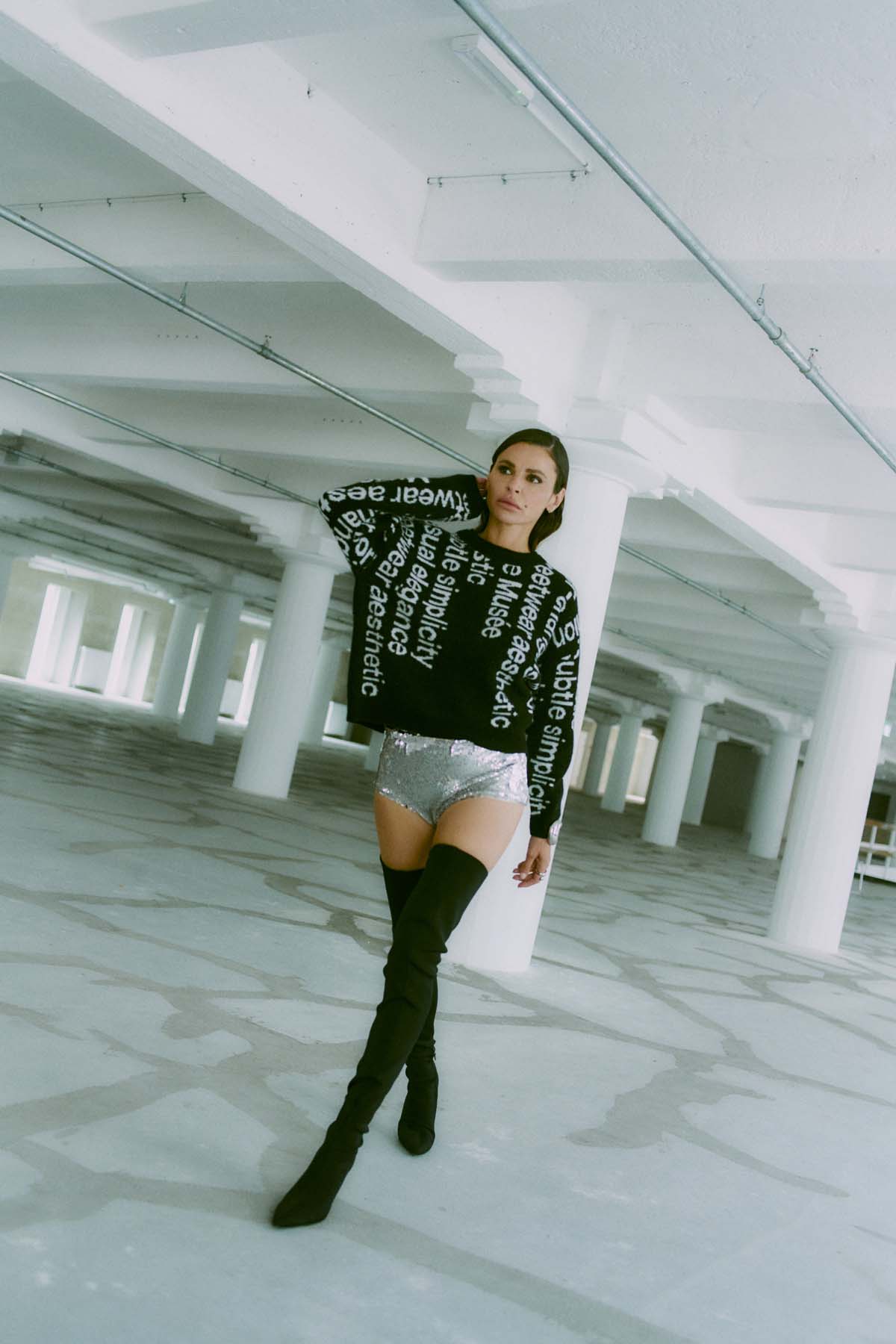 CMIBRA - PULLOVER IN BLACK AND WHITE,OFF-WHITE