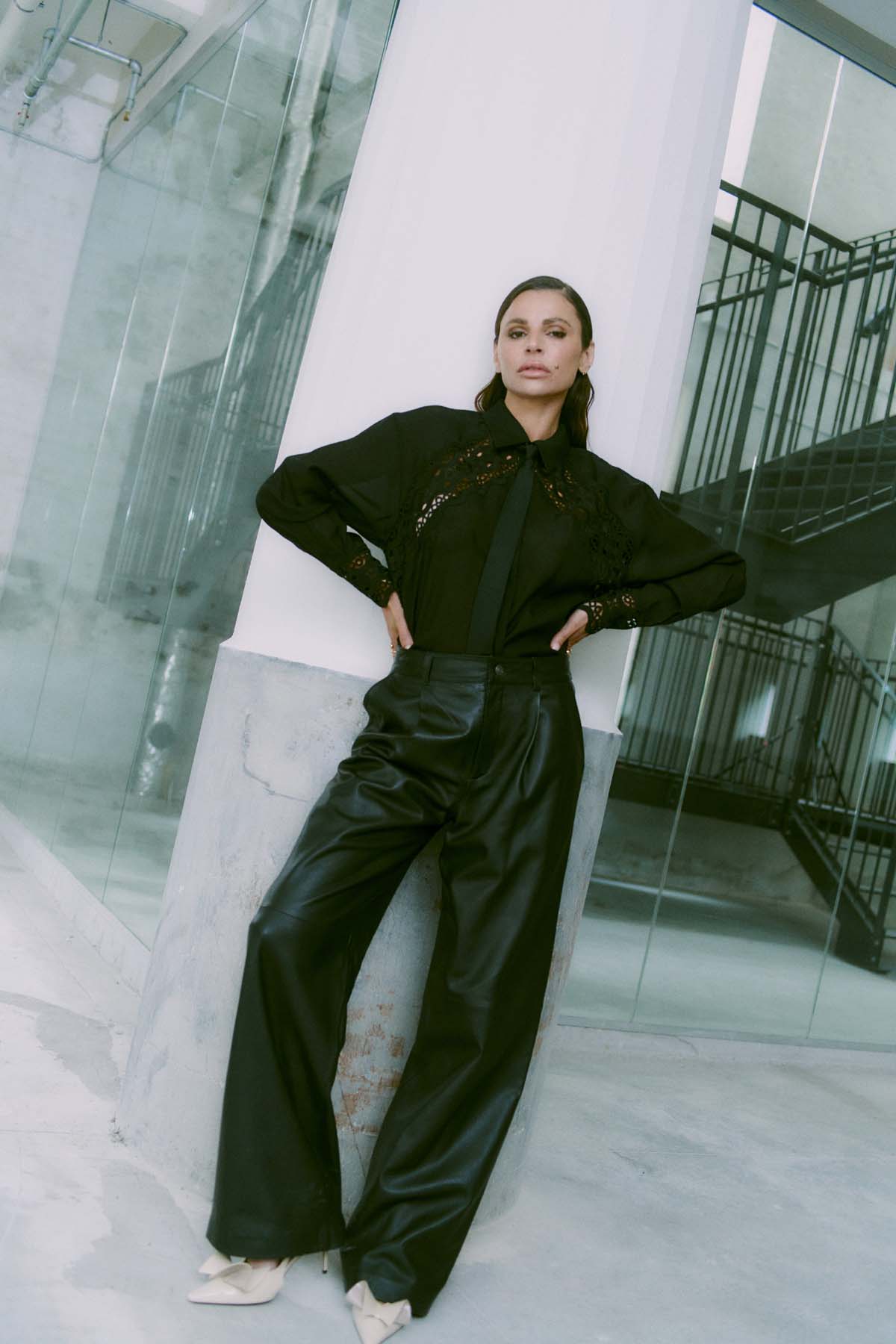 CMROYAL - LEATHER PANTS IN BLACK