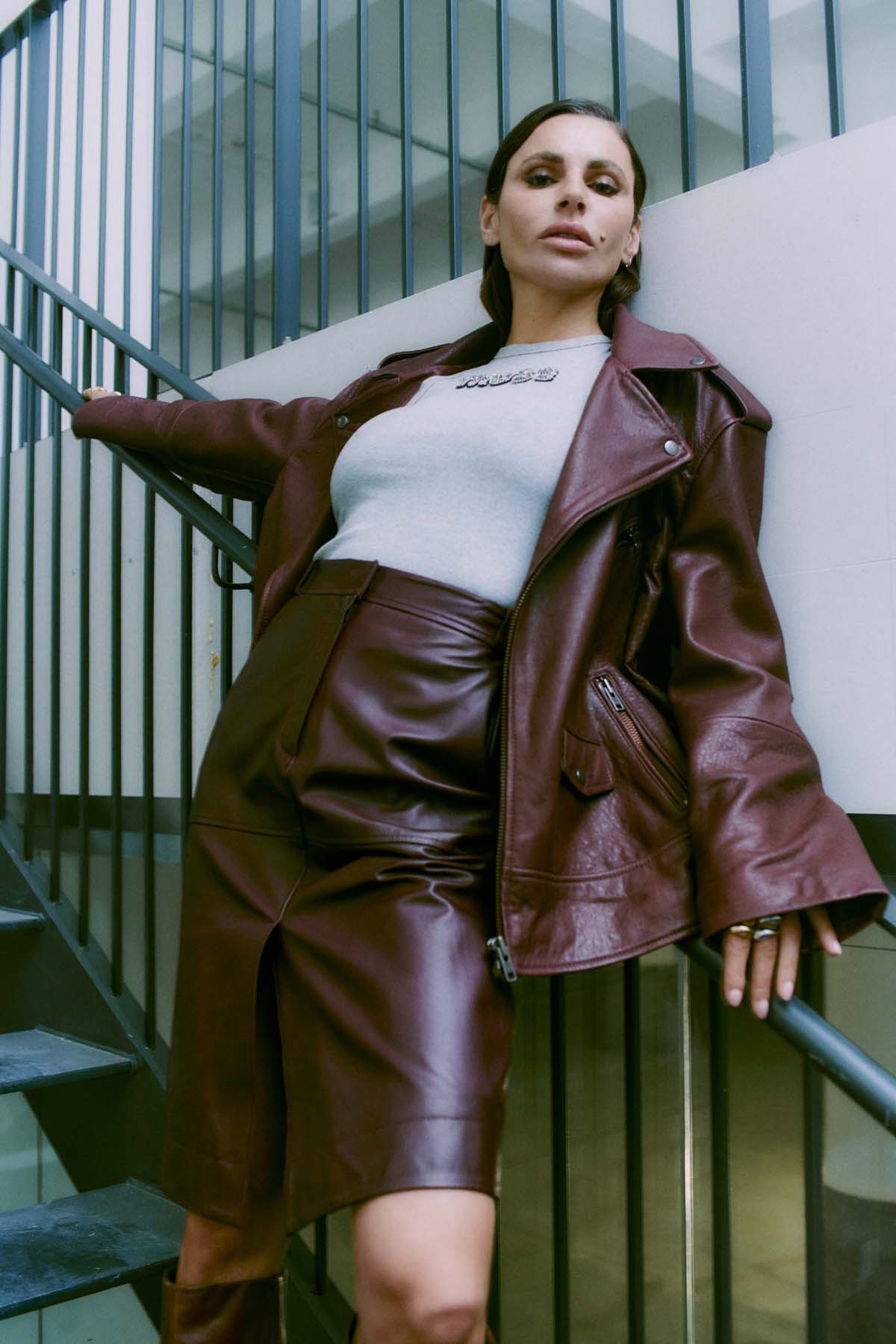 CMROYAL - LEATHER JACKET IN RED