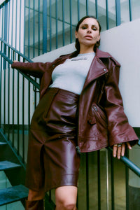 CMROYAL - LEATHER JACKET IN RED