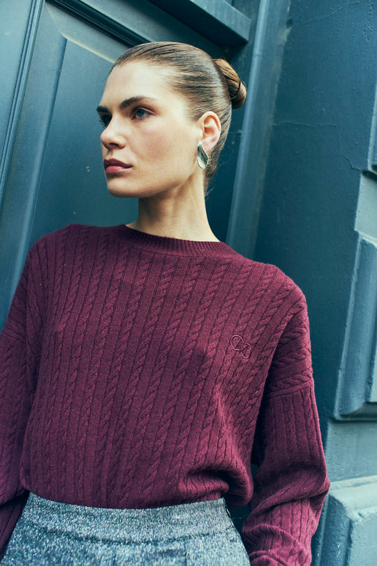 CMCASHA - Pullover met geborduurd logo -detail in rood