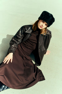 CMTAILOR - LONG SKIRT IN BROWN