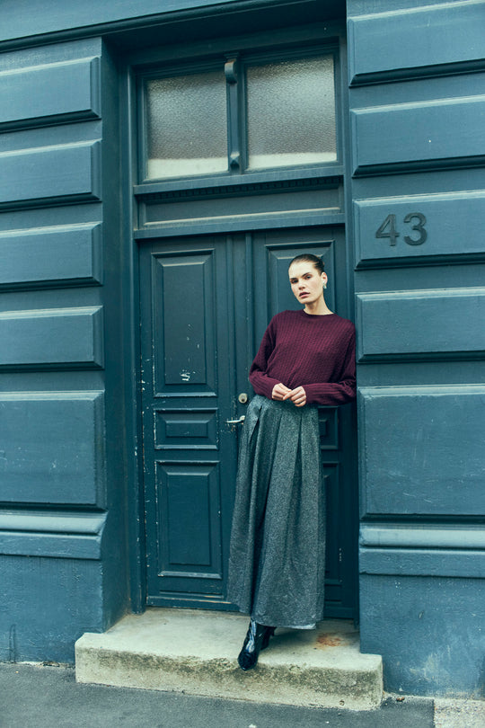 CMSHINMI - SKIRT WITH GLITTER IN BLACK