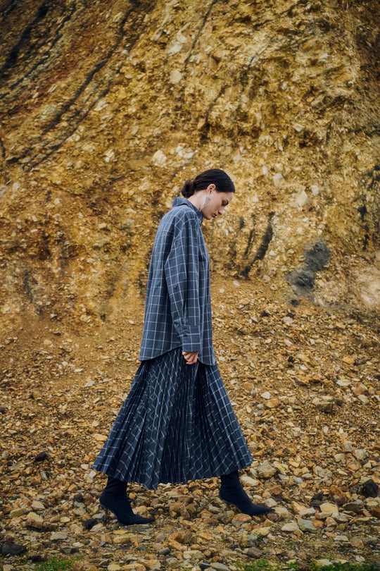 CMAURORA - SKIRT IN GREY AND WHITE