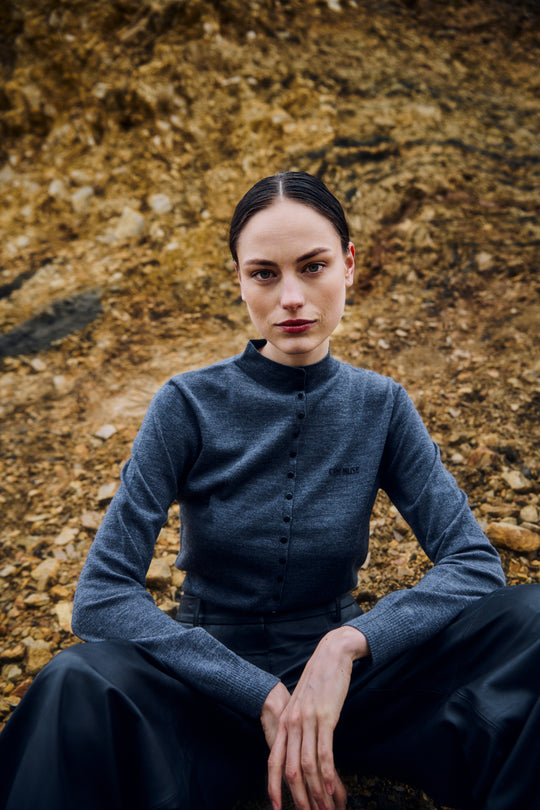 CMKENNA - CARDIGAN IN GREY