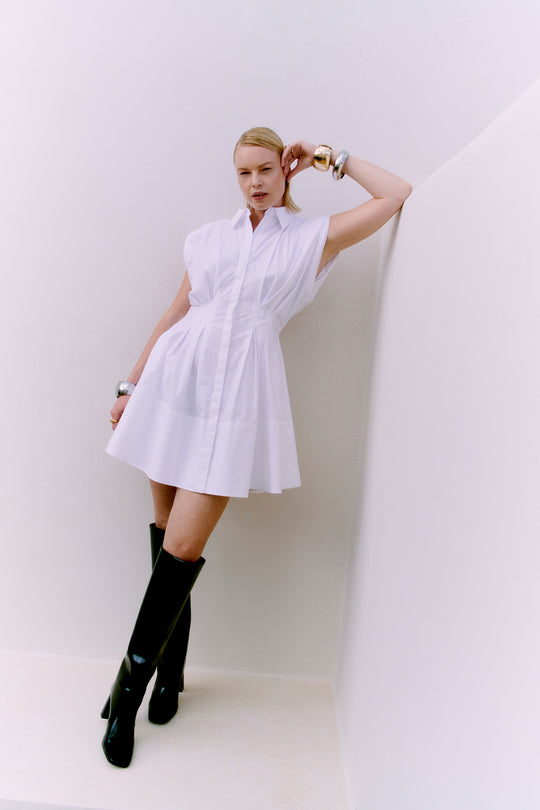 CMSHIRLEY - Korte shirtjurk in het wit