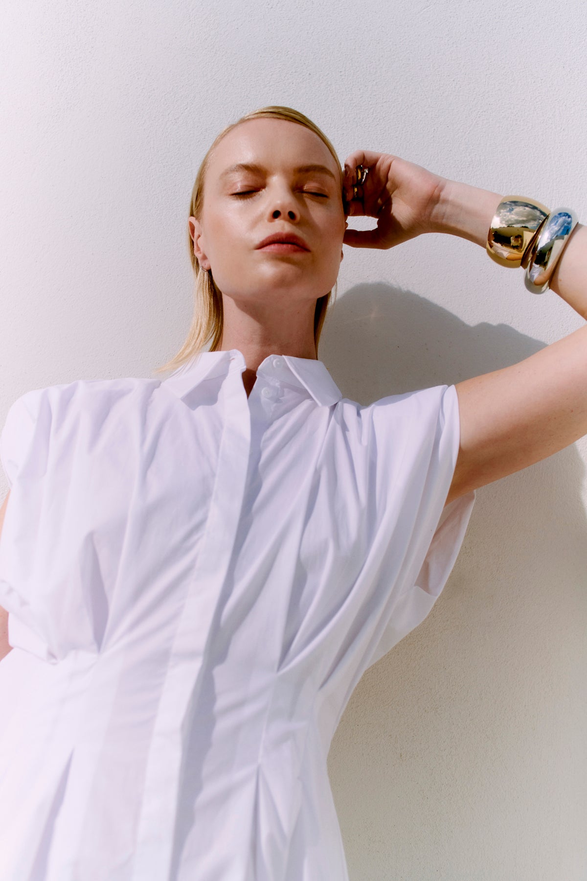 CMSHIRLEY - Korte shirtjurk in het wit