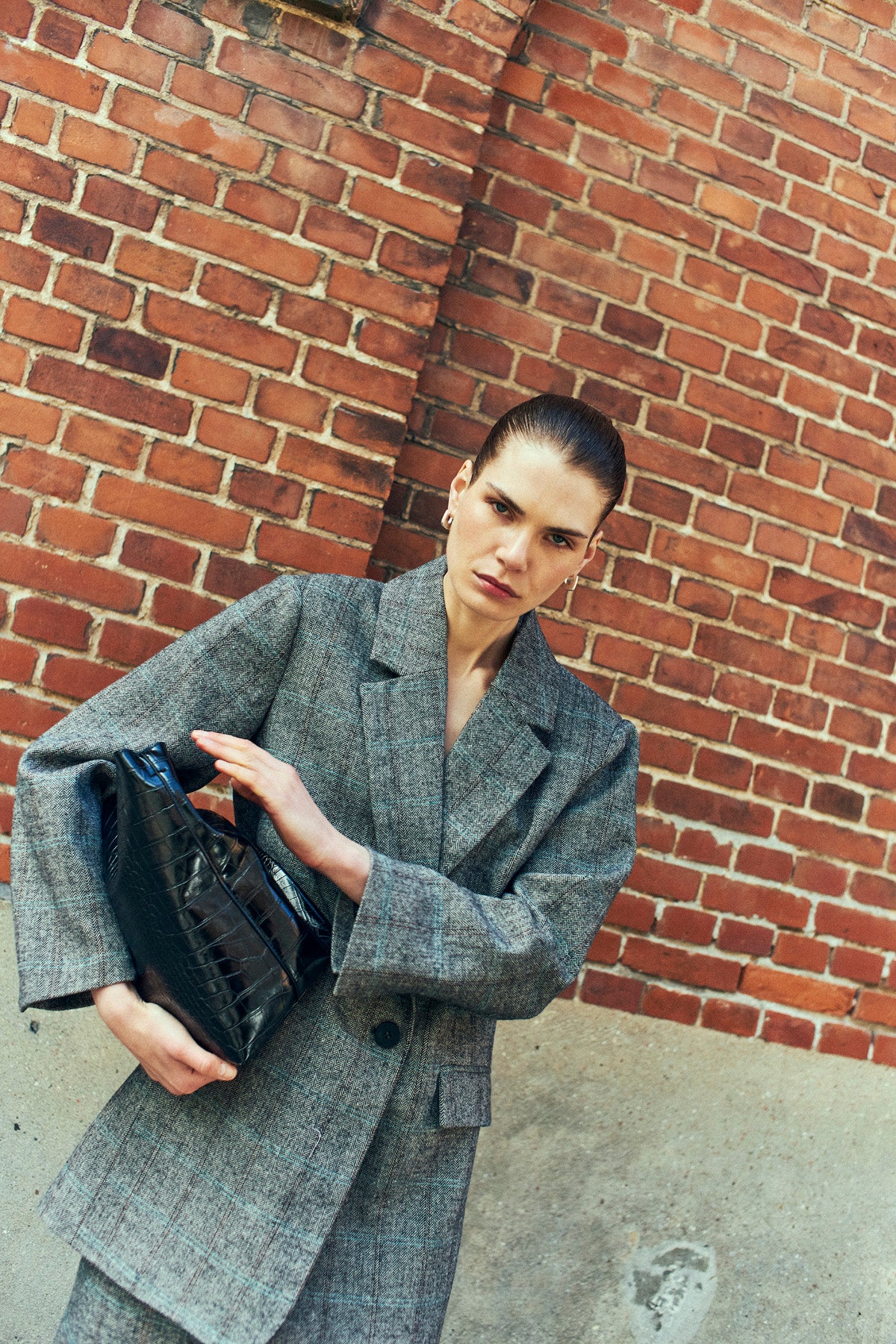 Cmjaden - Wool Blend Blazer in donkergrijze melange