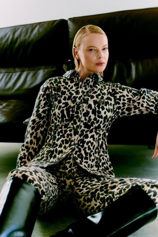 CMLEORA - DENIM JACKET IN LEOPARD