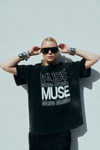 CMMUSE - T-SHIRT IN BLACK