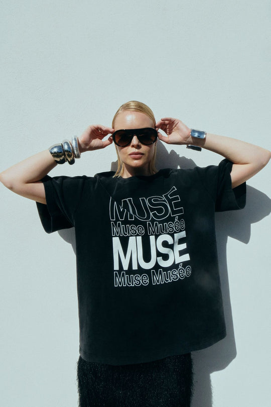 Cmmuse - T -shirt in zwart