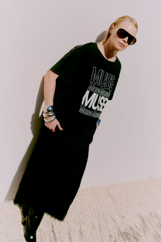 Cmfallon - rok met franjes in het zwart