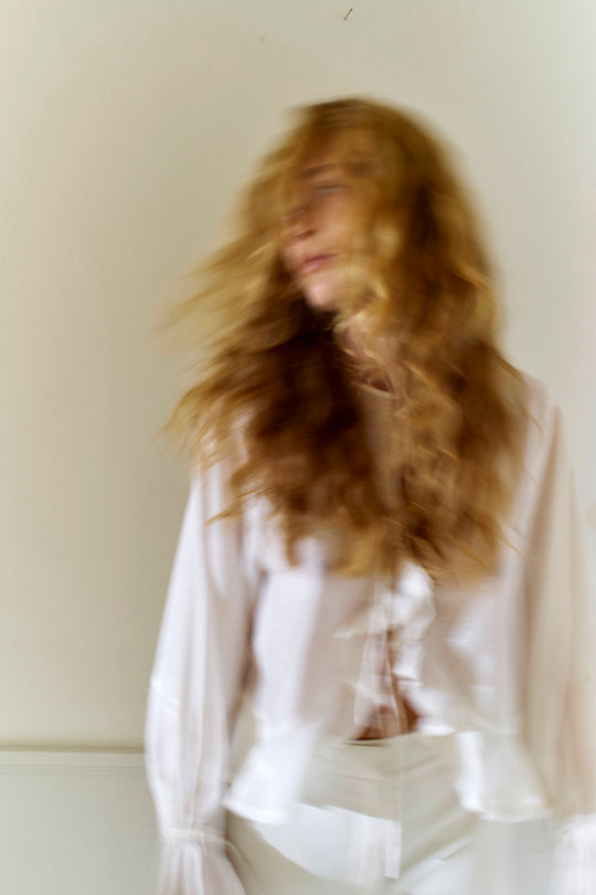 CMMOLLY - SHIRT WITH TIE-STRINGS IN OFF-WHITE