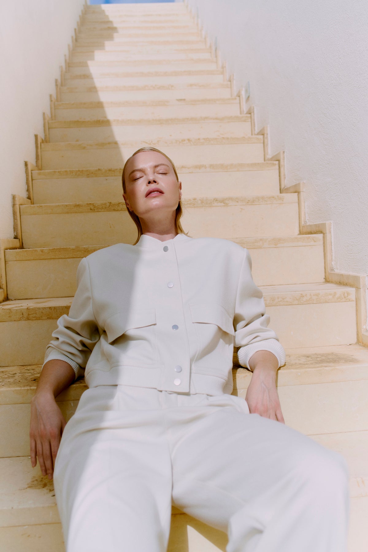 CMTailor - Bomberjacket in wit, gebroken wit