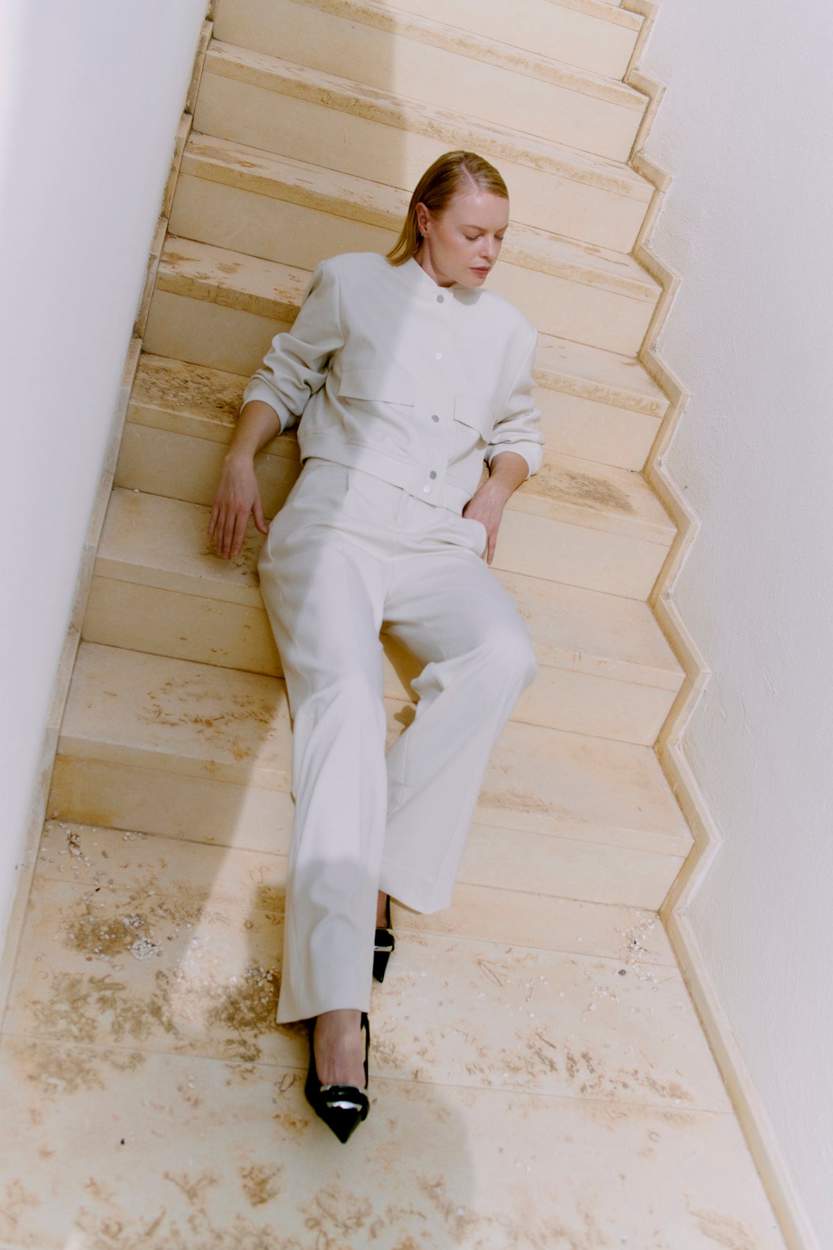 CMTailor - Bomberjacket in wit, gebroken wit