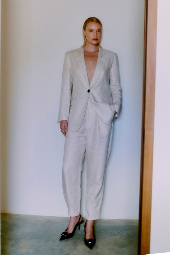 Cmnature - broek in beige, gebroken wit