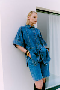 Cmjeycce - denim shorts in blauw