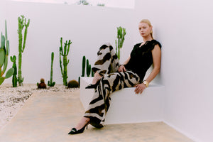CMNATULI - PANTS IN BEIGE AND BLACK