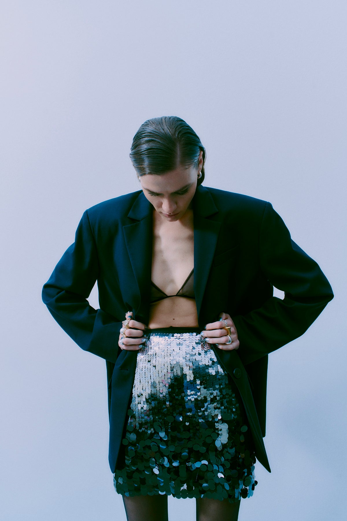 Cmtina - blazer in blauw