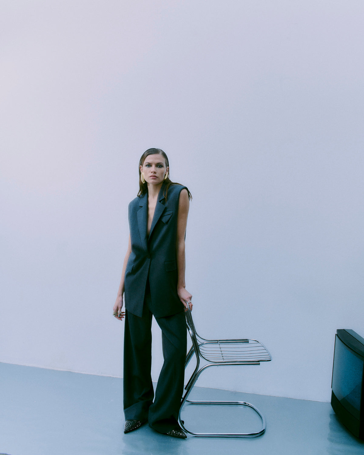 CMTAILOR - WIDE PANTS IN GREY