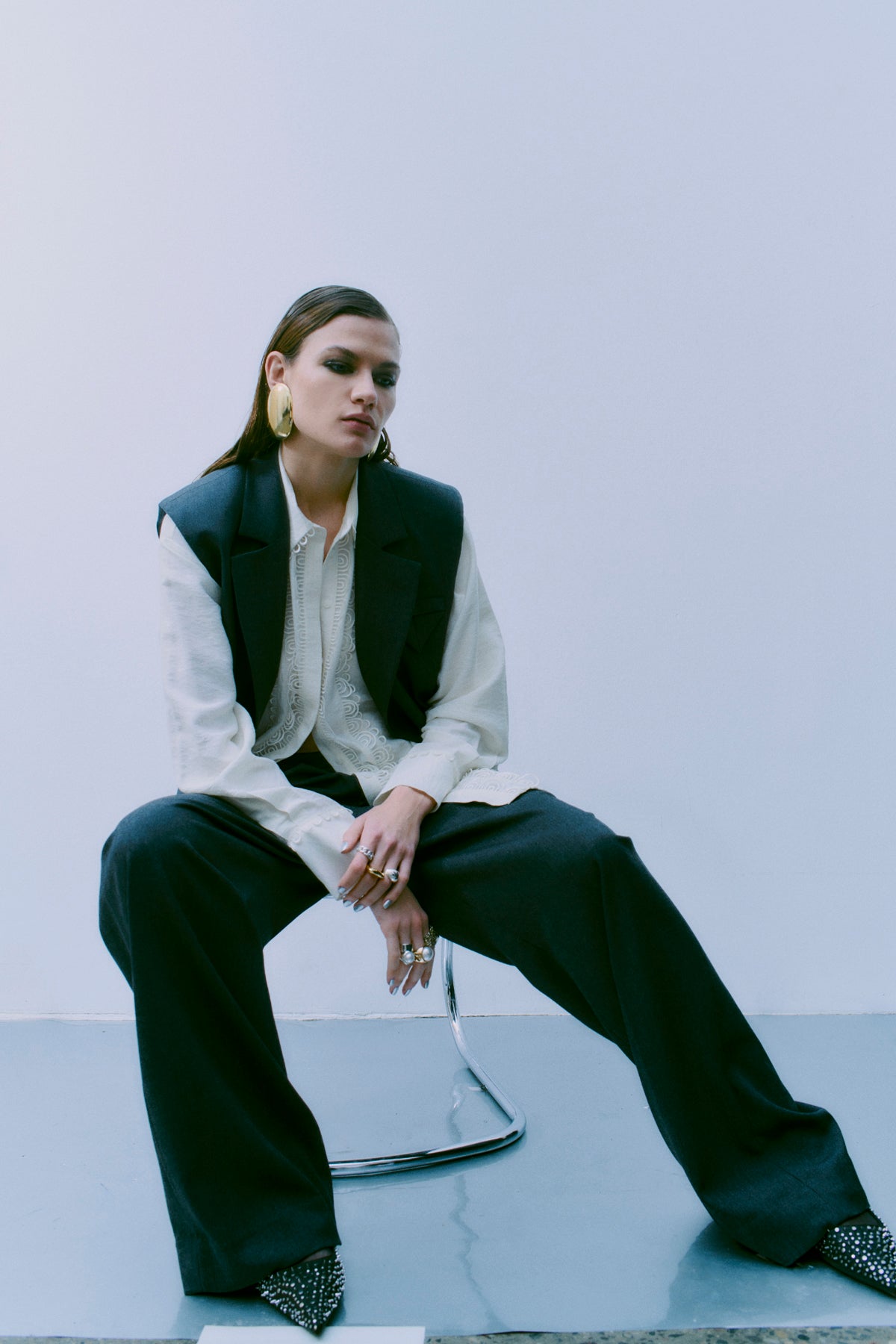 CMTAILOR - WIDE PANTS IN GREY