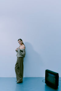 CMANDREA - RIBBED PULLOVER IN BEIGE