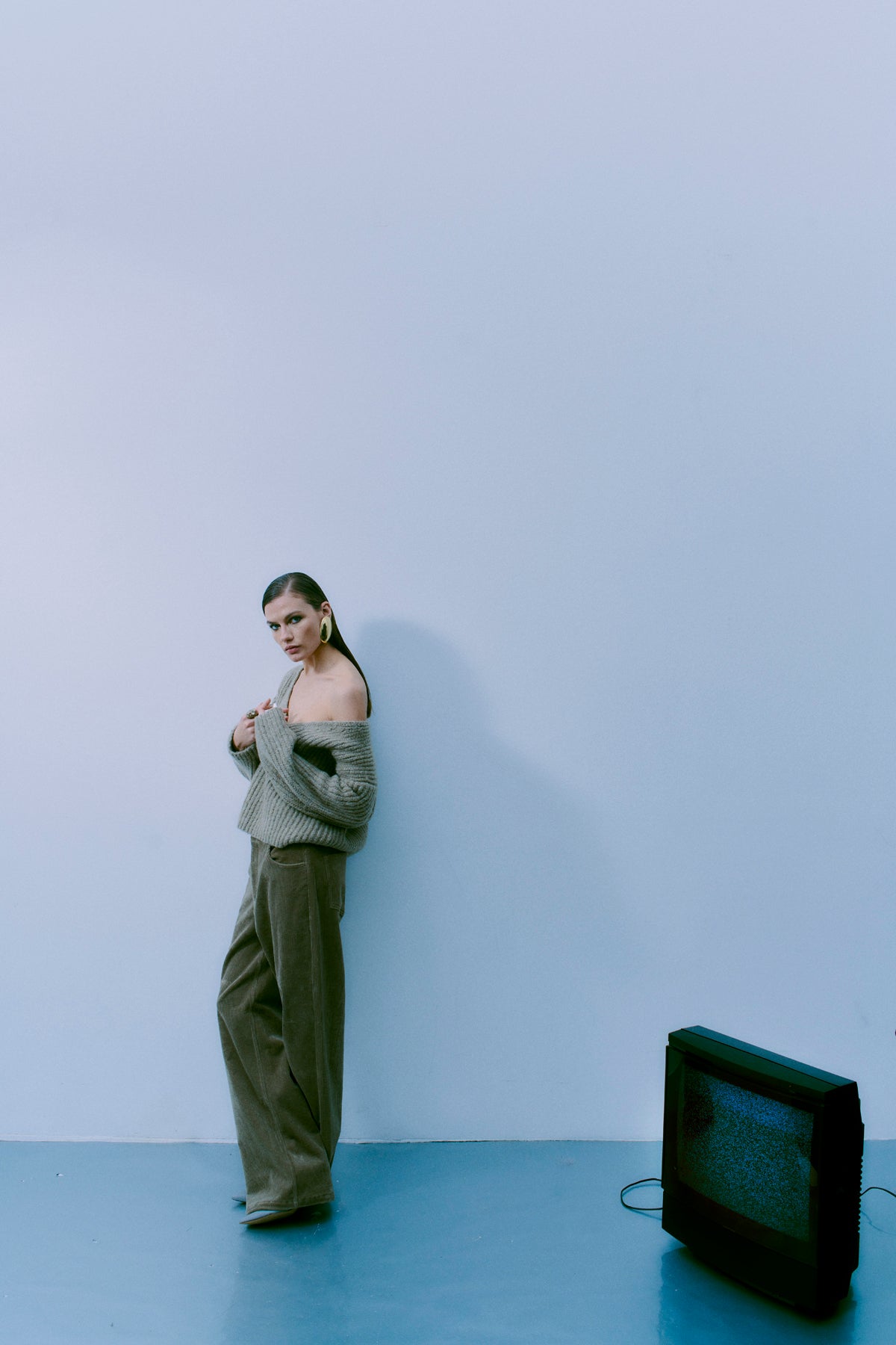CMANDREA - RIBBED PULLOVER IN BEIGE