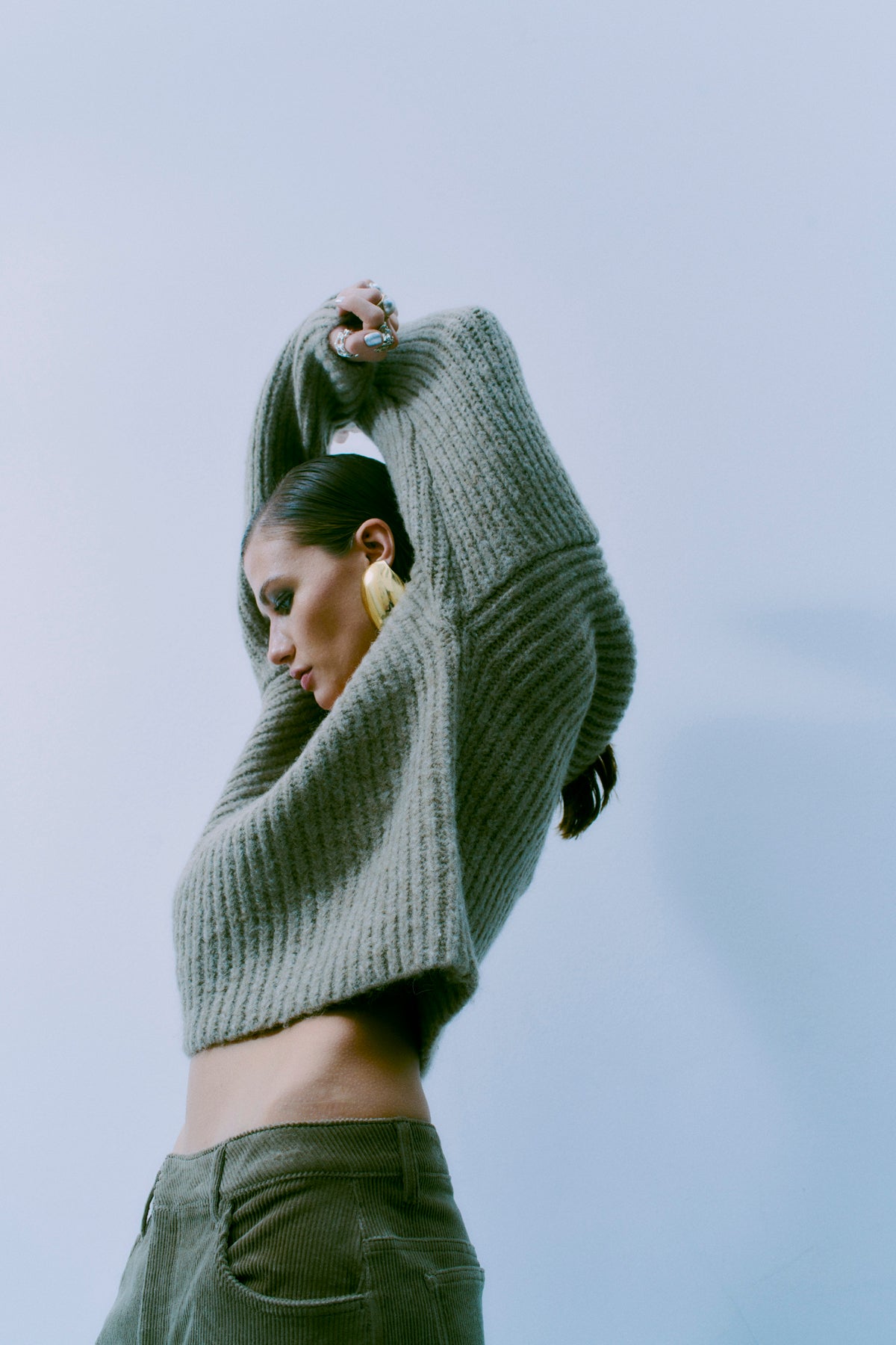 CMANDREA - RIBBED PULLOVER IN BEIGE