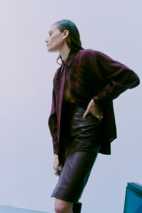 CMMOLLY - LACE SHIRT IN RED