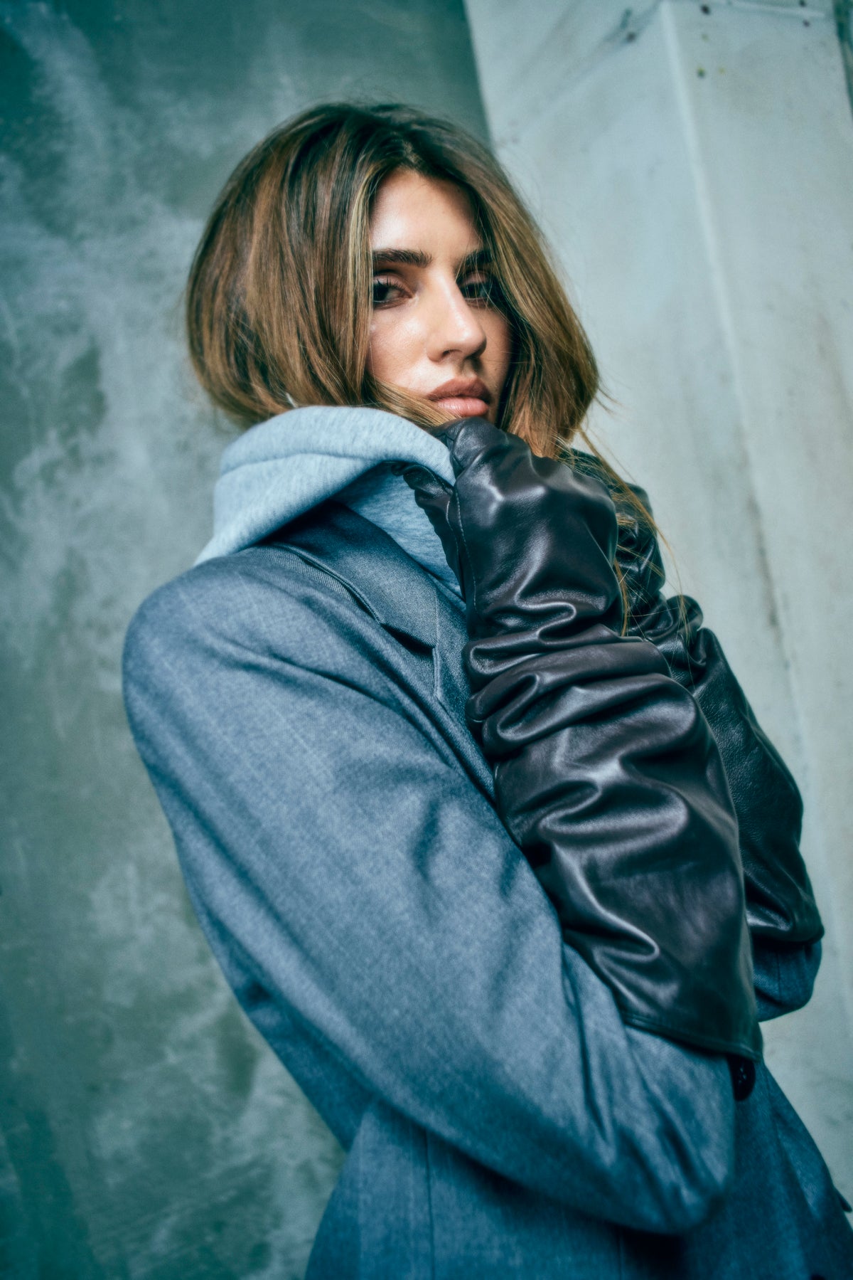 CMTailor - Hoodie Blazer in grijs