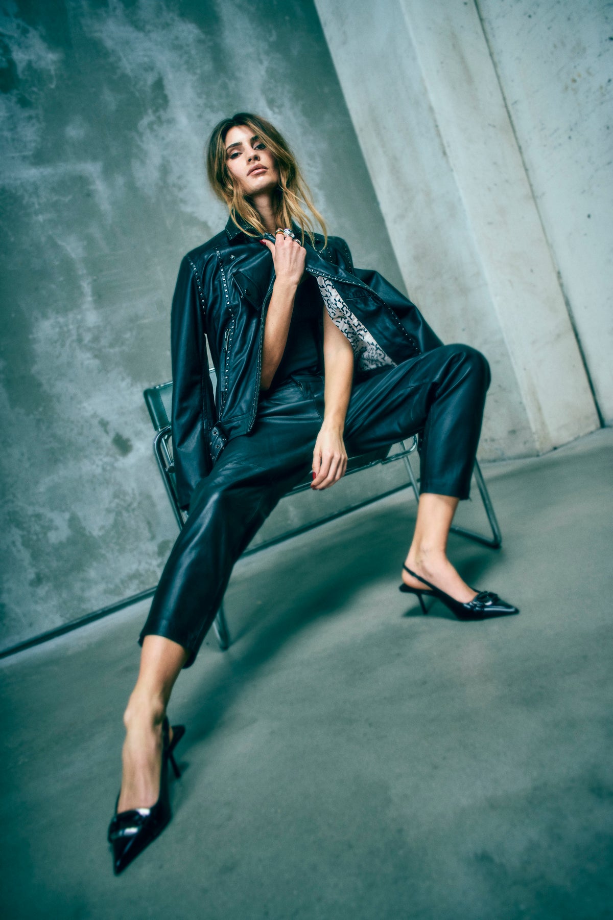 CMROYAL - LAMBSKIN PANTS IN BLACK