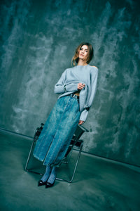 Cmcolin - rib gebreide pullover in grijs